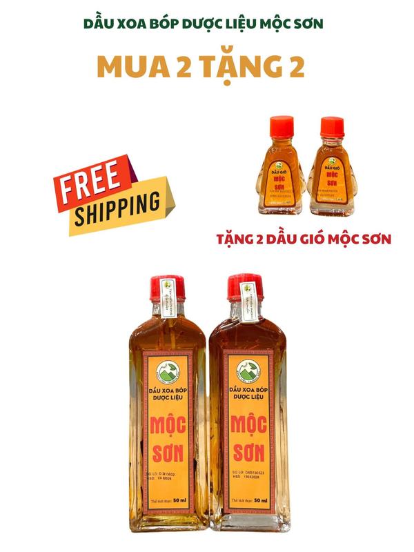 Dầu xoa bóp dược liệu Mộc Sơn MUA 2 TẶNG 2 1