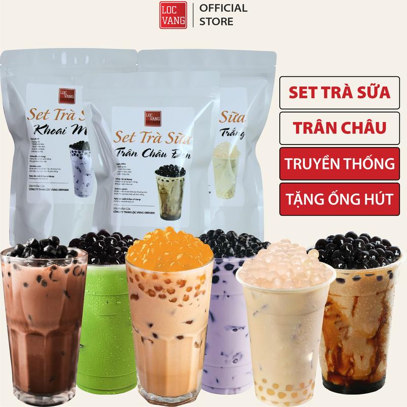 SET NGUYÊN LIỆU LÀM 15 LY Trà Sữa Trân Châu Đen Truyền Thống