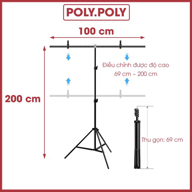 Giá Treo Phông Nền Chụp Ảnh 100x200 cm