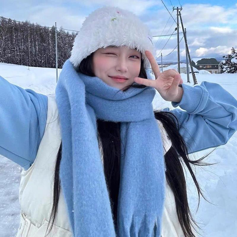 Khăn Len Choàng Cổ Nam Nữ, Khăn Quàng Cổ Chât Liệu Dày Dặn Bản To Màu Sắc Pastel Mới Phong Cách Hàn K01 Khăn Choàng Women