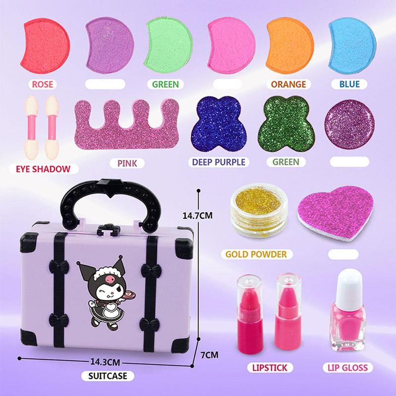 Product Introduction of Girls Cosmetics Makeup Pretend Toy Kit Portable Make Up Washable Play Makeup Toys For Children Kids  Gift Toys 15