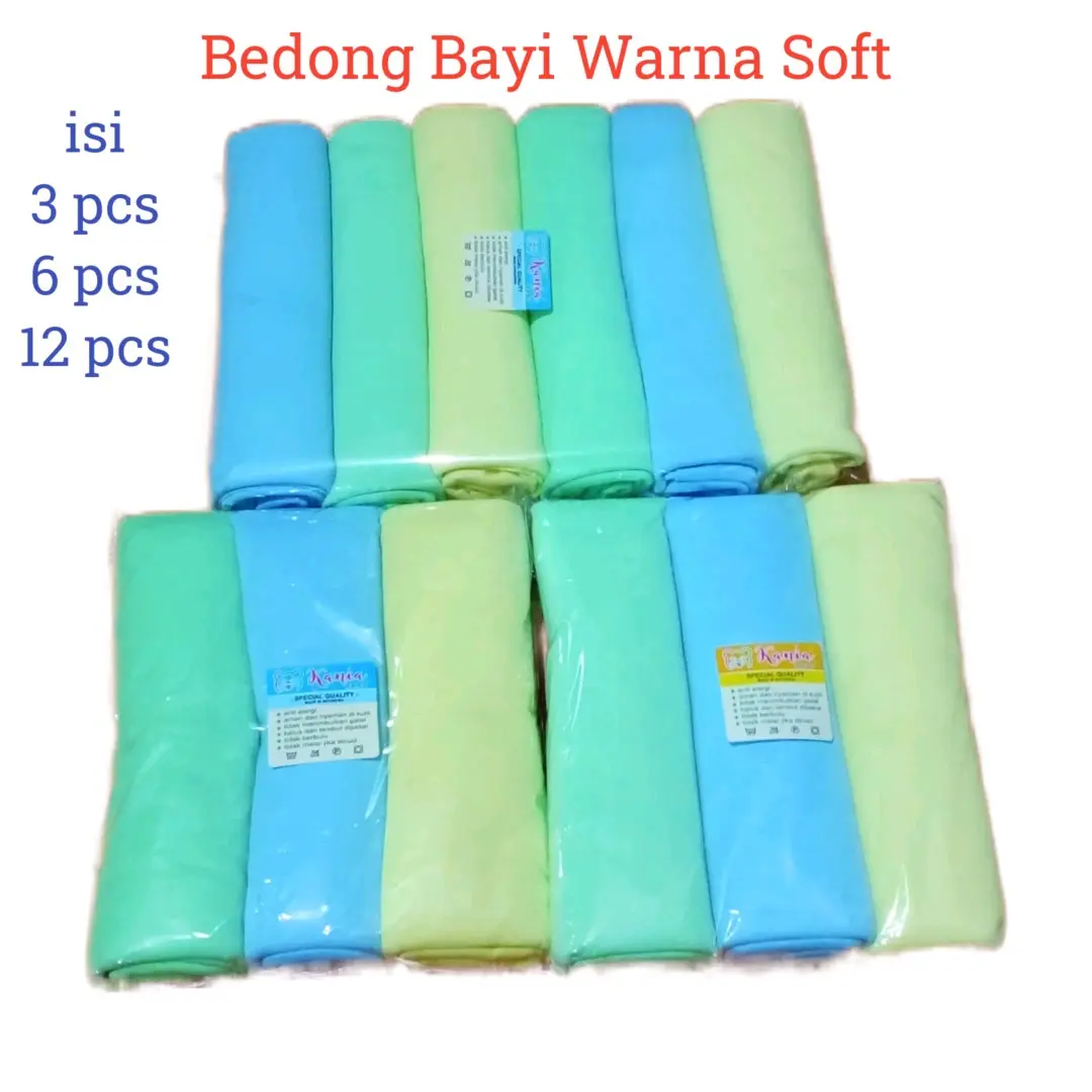 BEDONG BAYI WARNA SOFT PREMIUM Alas Tidur Newborn