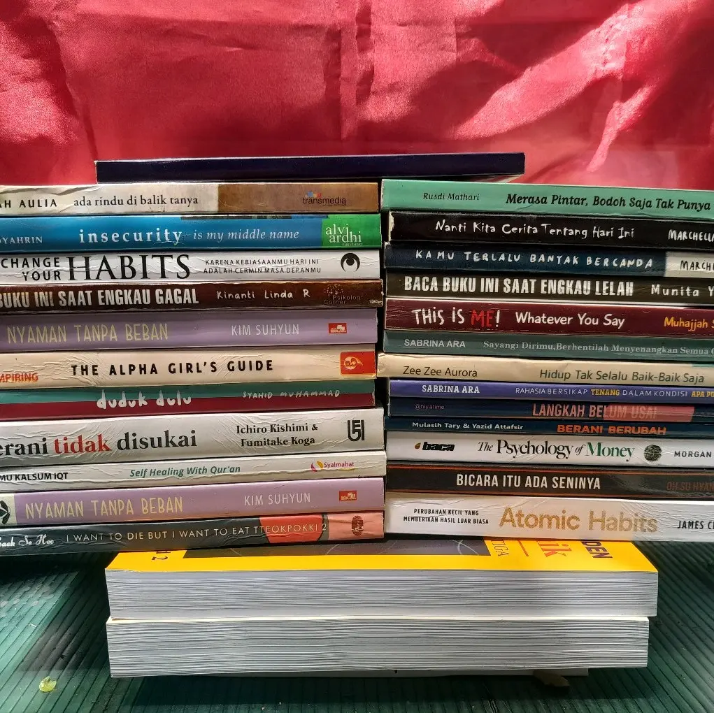 KUMPULAN BUKU MOTIVASI / PENGEMBANGAN DIRI / ATOMIC HABITS / NYAMAN TANPA BEBAN / BERANI TODAK DI SUKAI Soft Cover