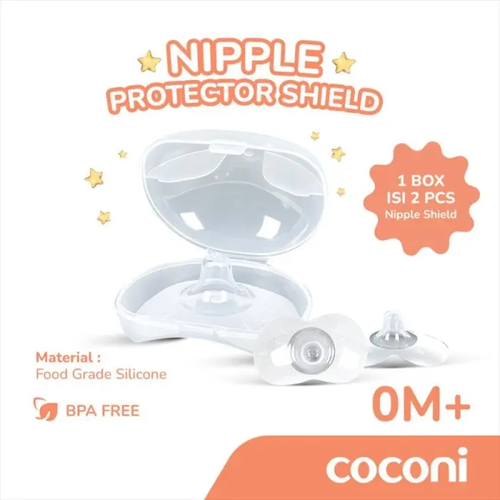 COCONI Nipple Shield 2 pcs | Pelindung Puting Bahan Silikon Menyusu 1