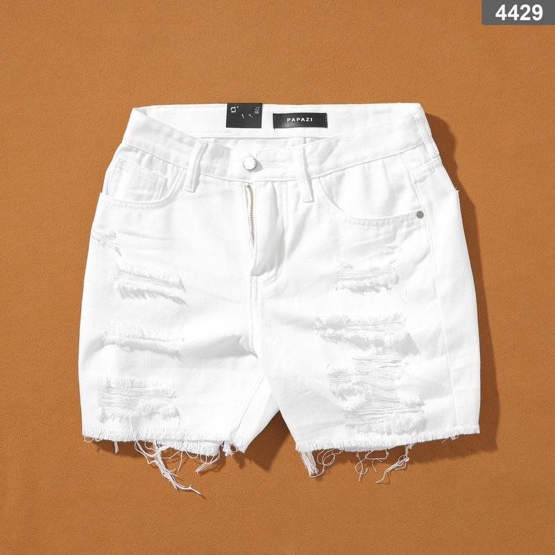 Quần short trên gối Mã_R4429, gam màu trắng rách, dễ phối đồ, phong cách cá tính - PAPAZI