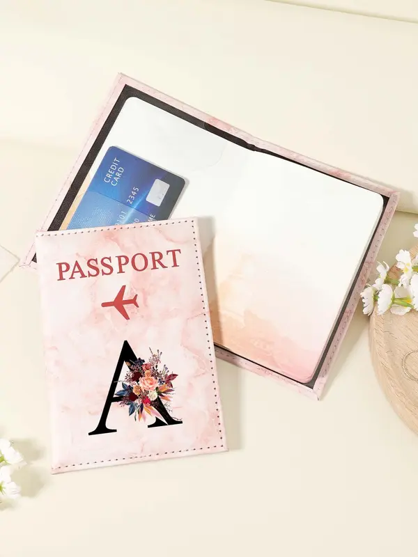 Fashionable Flower Pattern Passport Case, Multi Card PU Passport Cover with Twist Closure, Simple Casual Fashionable Travel Accessories for Women & Men 3