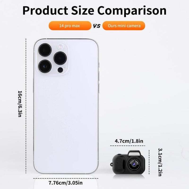 Product Introduction of Mini Keychain Camera with Built-In Screen-Necklace Camera, Keychain Camera 1080P HD Keychain Video Camera, Compact Portable Camera Lasting Nostalgic Photography and Videography Memories Vlog, Best Festival Christmas Gifts for Teenagers, Girls(32GB Card) 6