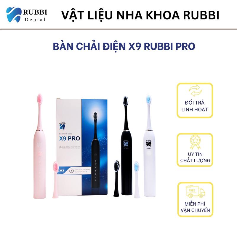 Bàn chải điện Rubbi X9 Pro lông chải mềm mịn cho người niềng răng