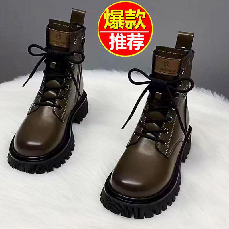 Product Introduction of Boot Martin, Da Thật Mềm, Dành Cho Nữ, Mùa Thu Và Mùa Đông, Bốt Một Lớp, Đế Mềm, Phong Cách Cổ Điển Lót Lông Cừu, Ấm Áp, Bốt Cao Đến Mắt Cá Chân Anh, Thời Trang, Bộ Sưu Tập 1066 Người, Có Sẵn Năm 2025 3