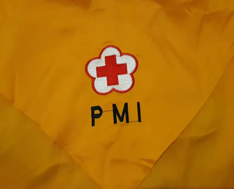 Slayer syal PMI/PMR bordir untuk mula madya dan wira Biru Hijau 4