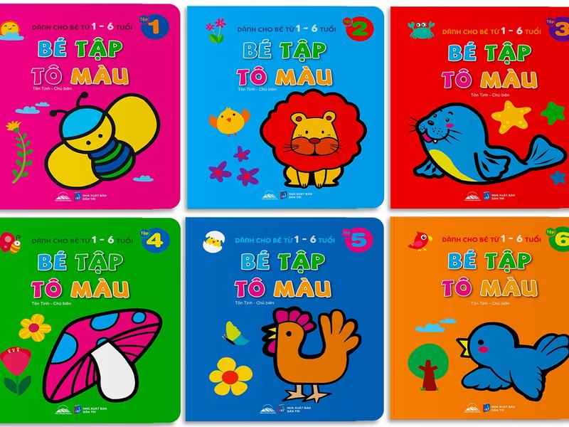 Sách - Bé Tập Tô Màu - Combo 6 Quyển - Sách Tô Màu