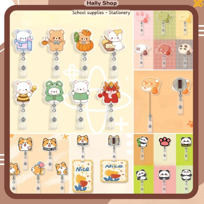  Dây đeo thẻ học sinh bảng tên dành cho sinh viên hoạ tiết hoạt hình gấu trúc dễ thương cute - Hally shop 