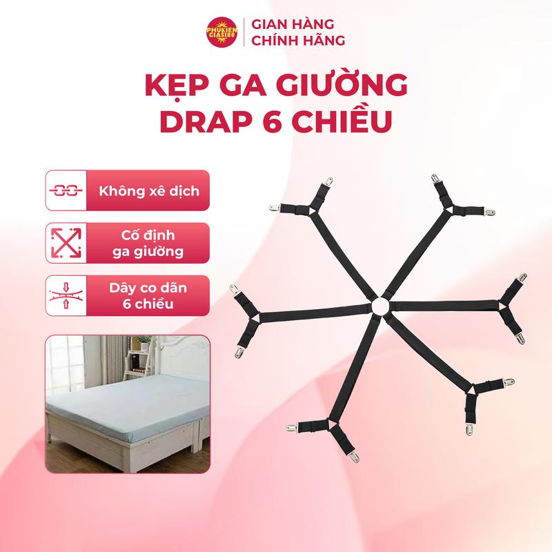 Kẹp ga giường drap 6 chiều chắc chắn chống xê dịch cố định và giữ phẳng kepgagiuong  6chieu