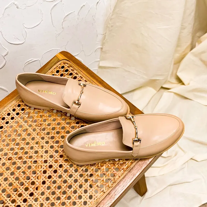Vimemo Zenna - Sepatu Loafers Vintage Minimalist Slip On Shoes | Sepatu Kerja Wanita 6