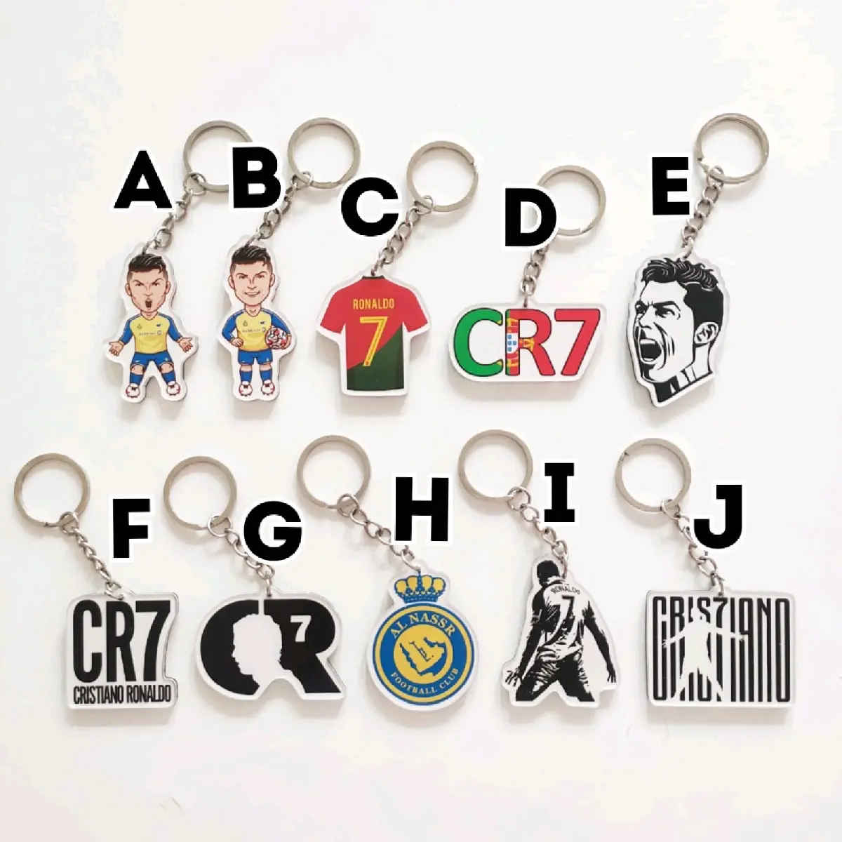 Keychain Cristiano Ronaldo CR7 Portugal Al Nassr Fc Football Soccer Gantungan Kunci Merchandise
