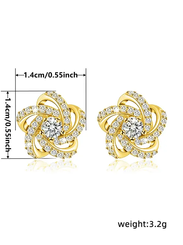 Fashion Criss Cross Design Rhinestone Inlaid Pretty Studs Earrings As Gift, Anniversary Wedding Party Jewelry Gifts for Women, Classic Fashion Accessories for Daily Wear, without Box, Pretty Studs 4