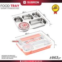 Gambar SUBRON SUS 304 Food Tray Lunch Box kotak bekal Catering 5 Sekat Wadah Mangkuk Sayur Dengan Sendok Garpu Stainless kotak bekal jepang Makan Plastik - LUNCH BOX PINK dari SUBRON KITCHENWARE Kab. Bandung 5 Tokopedia