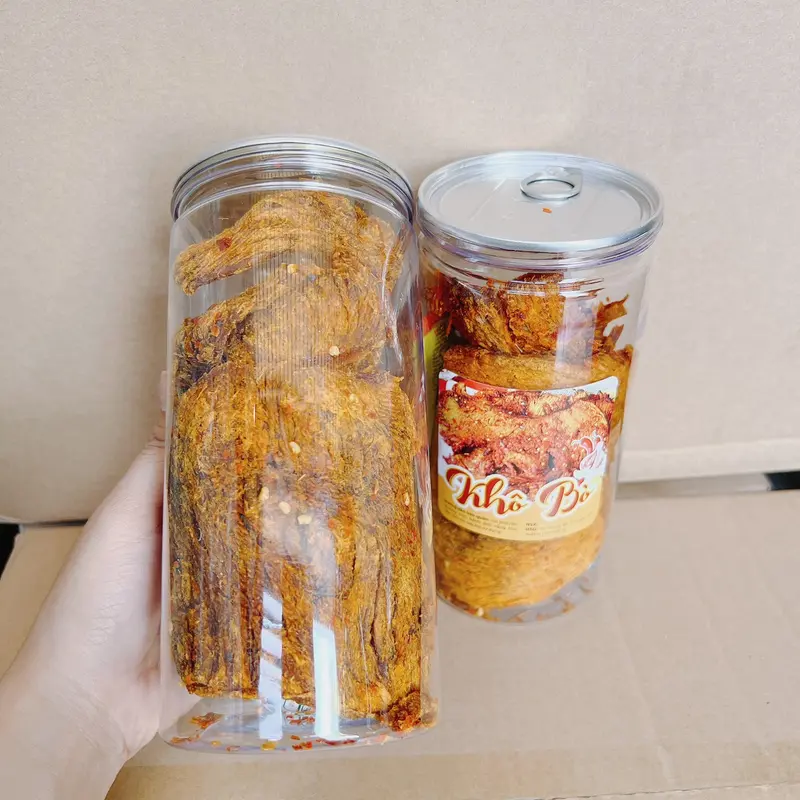 Khô Bò Miếng Mềm Cao Cấp ( Bò 100% ) hộp 300gr/250gr/200gr | đồ ăn vặt haovosnack Chua Cay 1