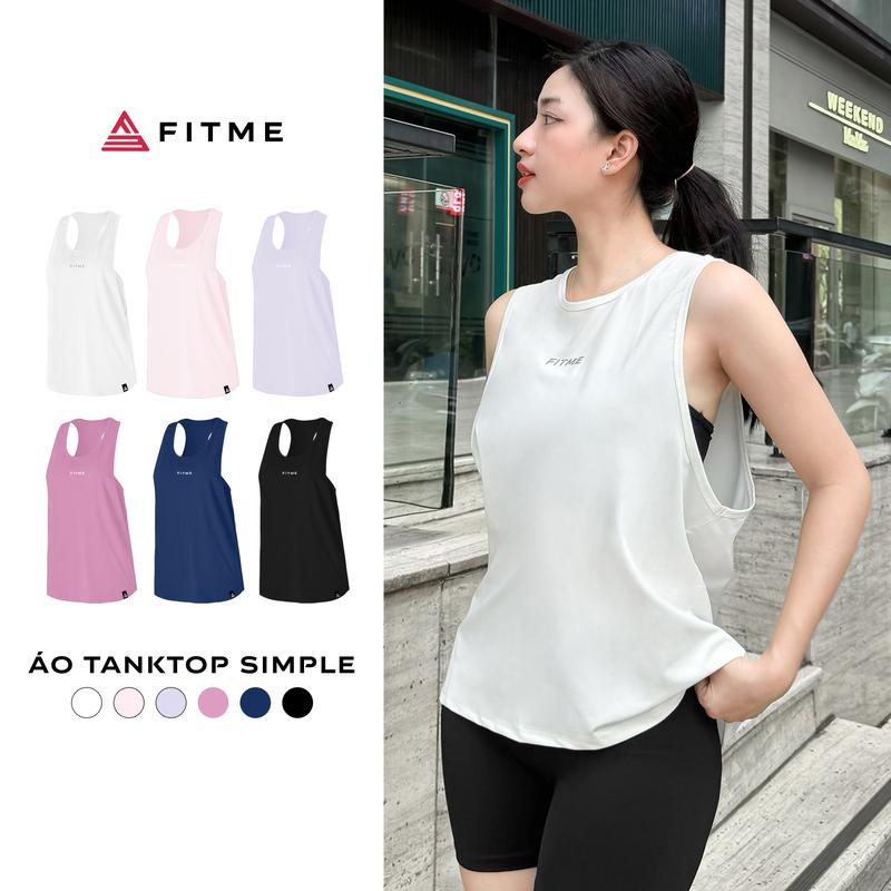 Áo tank top tập gym nữ Fitme Simple ba lỗ thoáng khí chạy bộ chất liệu co giãn thoải mái thấm hút mồ hôi ATTS01