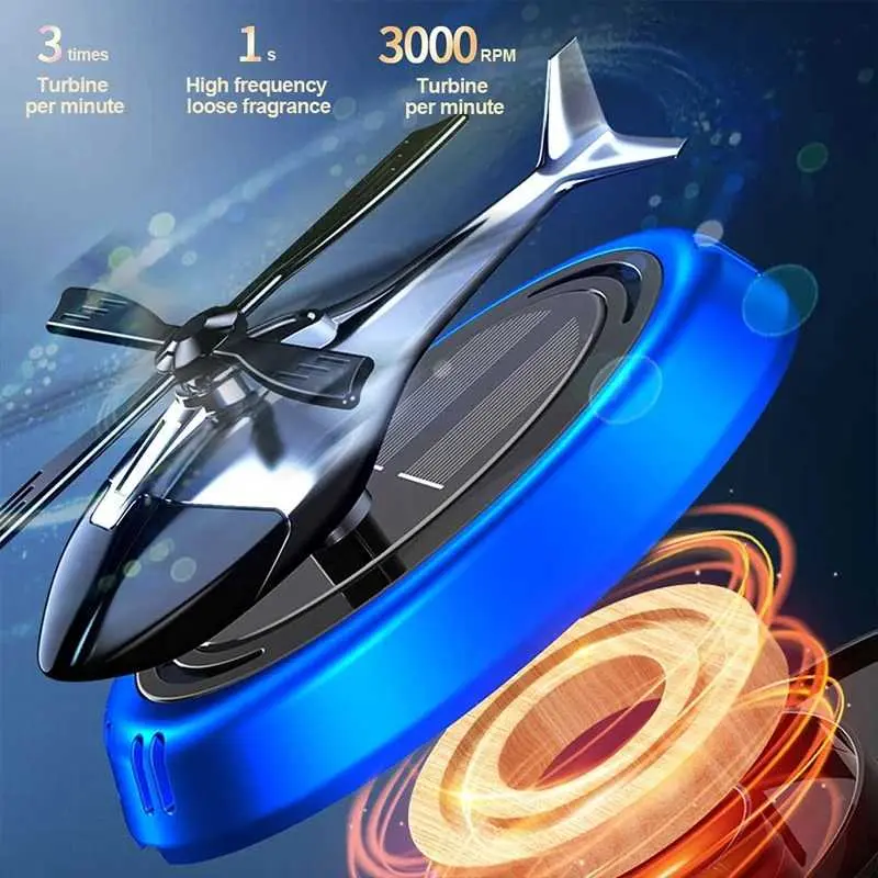 CATIANPAI Parfum Mobil Dashboard Helikopter Tenaga Surya Car Freshener - KTP030 Pajangan 4