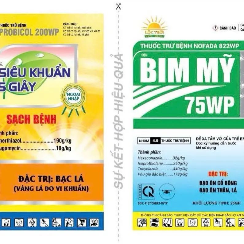 Combo 5 Cặp Gói BIM Mỹ Diệt Khuẩn 5 Giây 20gr Đạo Ôn Cổ Bông, Thân, Lá, Vi Khuẩn Bạc Lá Vàng Lá 6