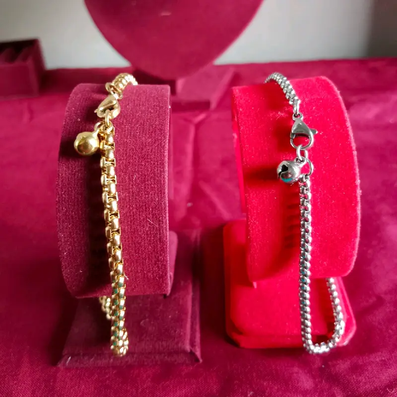 Gelang Kaki Wanita Anak Bayi Balita Rantai Titanium Silver Gold Lonceng Bunyi Perempuan 1