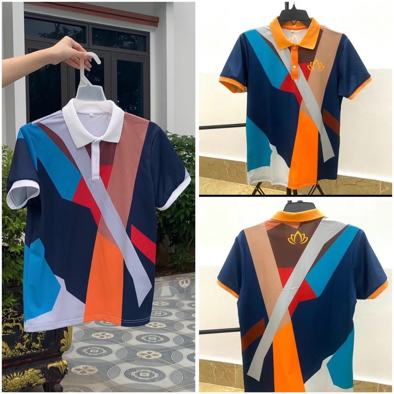 Áo polo Nam Nữ phối màu 3D lấy ý tưởng từ áo Sư Thầy Thích Minh Tuệ , vải mềm mịn size từ 40-92kg