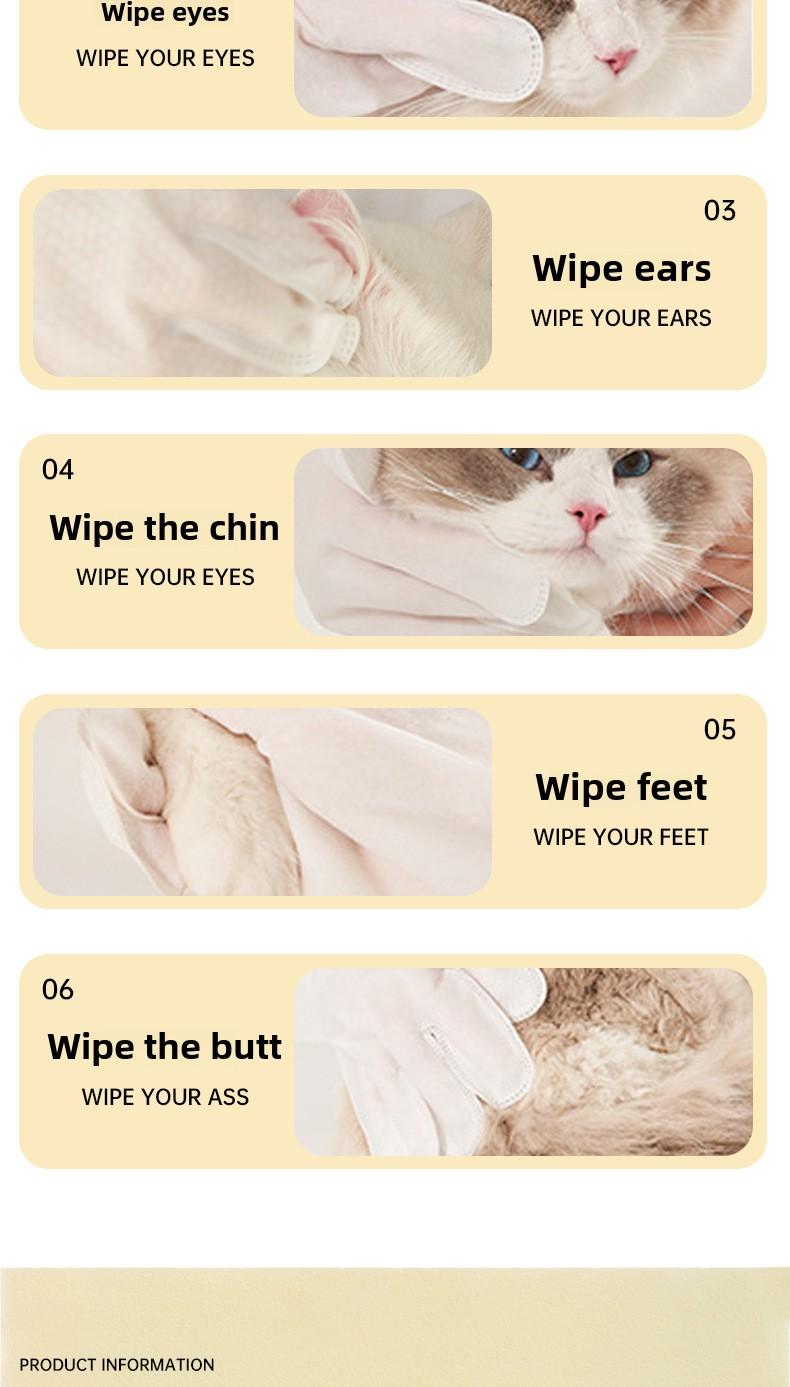 Product Introduction of NEW Pet Cleaning Gloves for Cats and Dogs 8