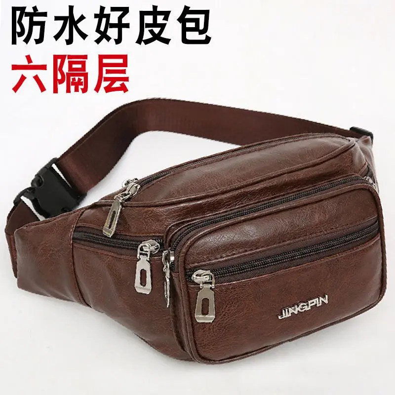 Túi Da Sức Chứa Lớn, Túi Đeo Hông Nam, Túi Đeo Chéo, Túi Đeo Ngực Chống Nước Pu, Túi Đeo Thắt Lưng Nữ, Túi Đeo Chéo, Túi Da Sức Chứa Lớn Sáu Ngăn, Thích Hợp Cho Nam Giới, Thích Hợp Cho Các Hoạt Động Ngoài Trời, Bộ Sưu Tập Tiền Công Tác, Nữ, 1.15