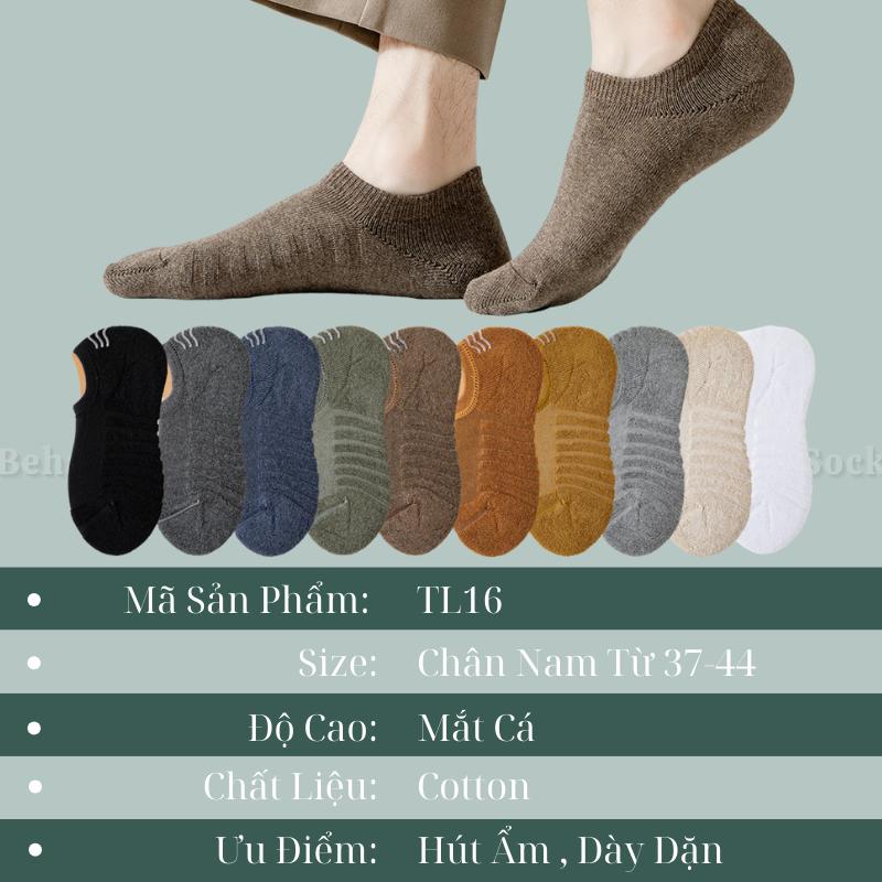 Set 10 Đôi Tất Vớ Lười Nam Thiết Kế Lớp Lông Dày Dặn 1