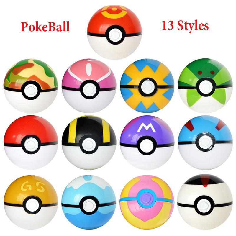 Đồ Chơi Bóng Nhựa Pokemon Pokeball Go Bật Lên, Kích Thước 7cm, Trò Chơi Hành Động, Có 13 Kiểu Mô Hình, Làm Bằng Nhựa 1