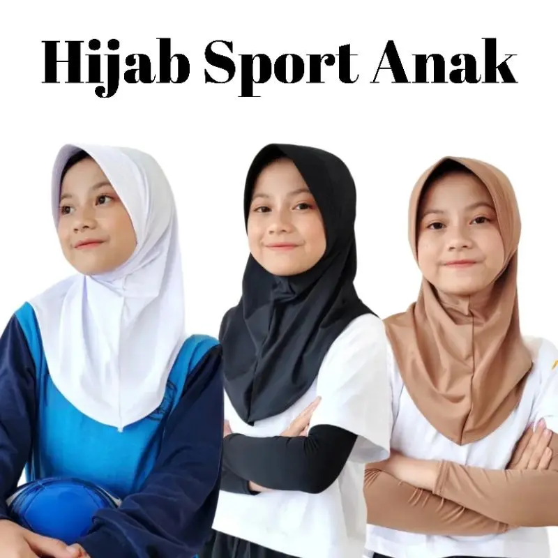 Jilbab Sport Hijab Instant Anak Jilbab Anak Instan Jersey Premium