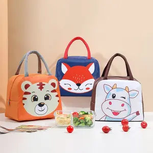 Tas Kotak Makan/Bento Anak Tahan Panas Lucu Kartun Jepang Kotak Sarapan Makan Siang Tas Insulasi Dingin Aluminium Foil Makanan Karakter
