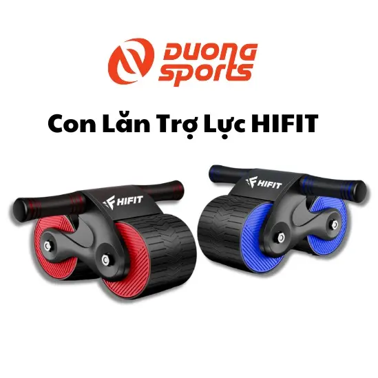 Con Lăn Trợ Lực Tập Bụng HIFIT Tặng Kèm Miếng Lót Chân Cao Su -  Dụng Cụ Tập Cơ Bụng, Tập Gym, Tập Luyện, Thể Thao - Nam Nữ
