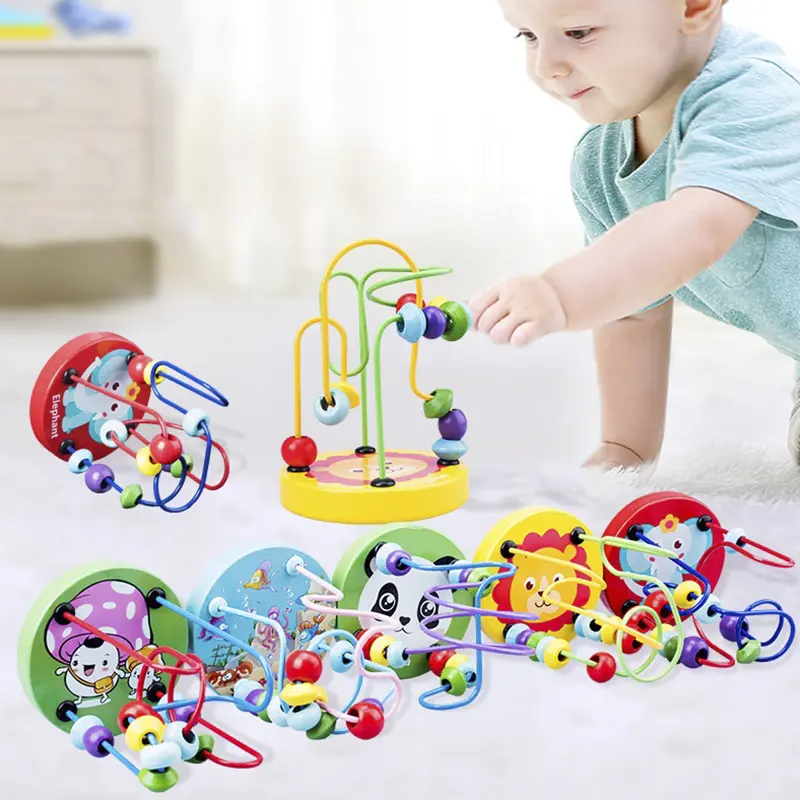Mainan Puzzle Kayu Anak Montessori Mainan Kayu Musik Anak Mainan Alur Kawat Kecil 5