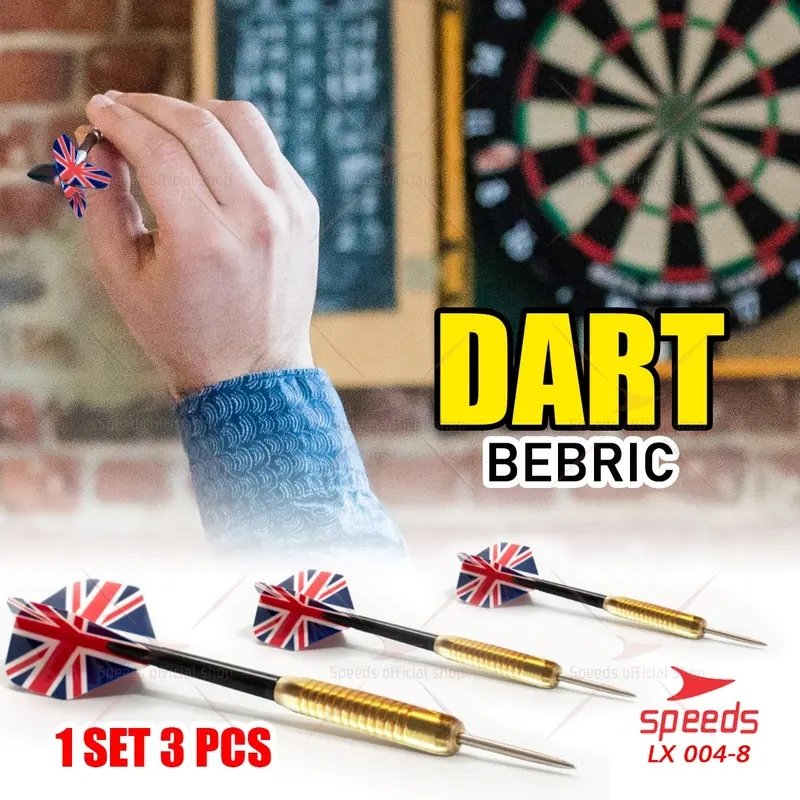 SPEEDS Dart Jarum Pahanan Dart Panah Lempar untuk Dartboard Union Jack Dart Arrow 004-8 8