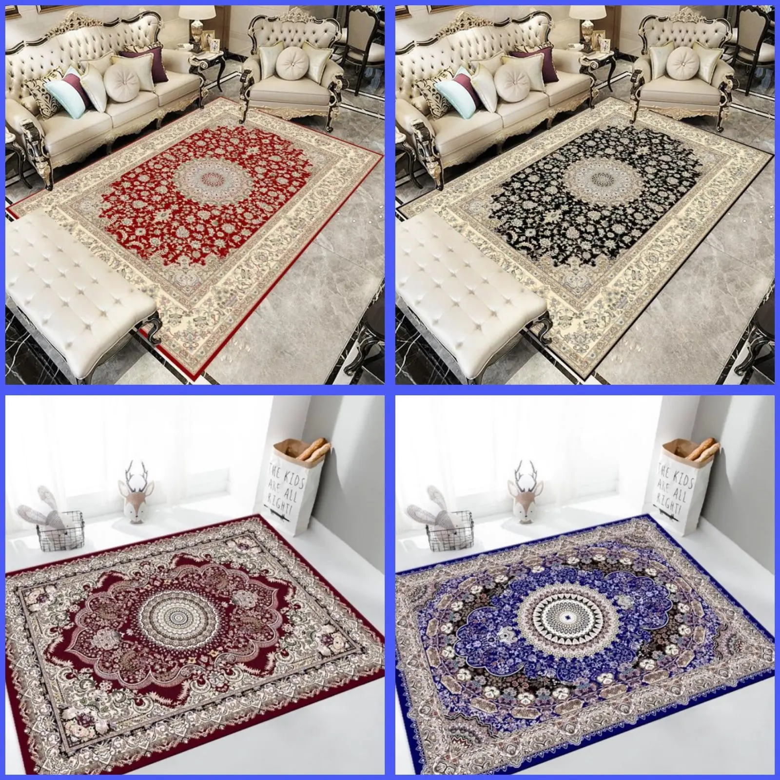 Velvet Carpet, 5D, untuk Hiasan Rumah, Tersedia dalam Saiz 5XL, 3XL, XL, L dan M, Murah Karpet Licin