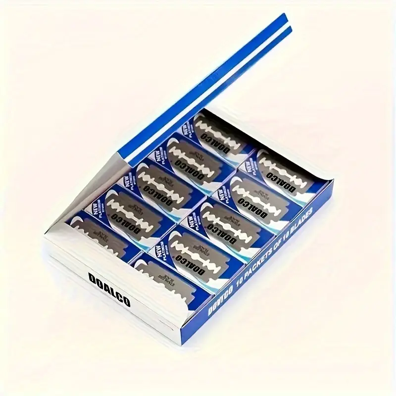 Stainless Steel Double-Edge Razor Blades - Unscented, Ideal for Beard ...