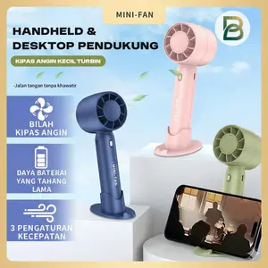 Portable T10 Mini Kipas Angin Turbo 3000mAh Rechargeable Handheld & Desktop Pendukung untuk Camping & Rumah Hadiah dengan Fitur Handheld & Desktop Pendukung