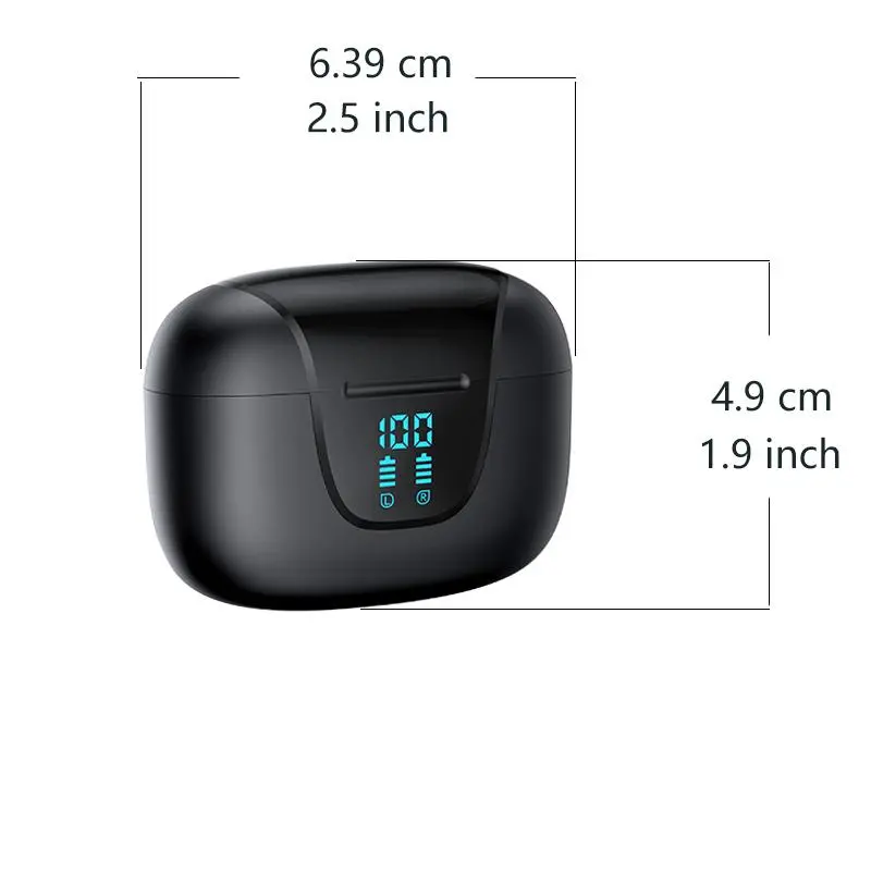 Wireless Earphone, in-ear Design Earphone with Charging Case, Noise Cancelling Earbuds for Gaming & Sports, Suitable for iPhone & Android, Audio 1