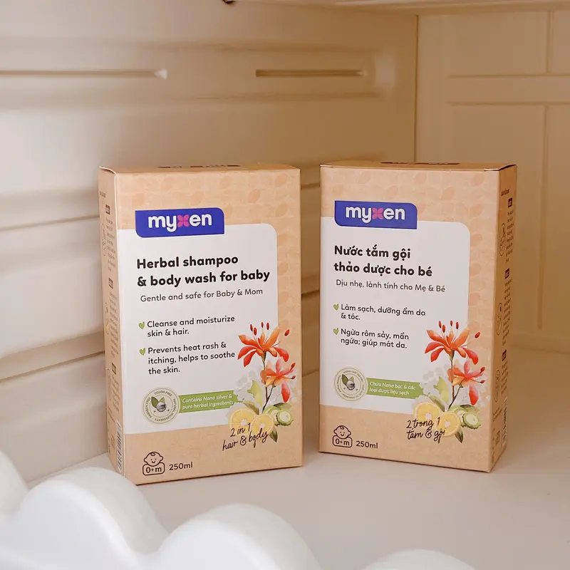 Gamaimo - Nước Tắm Gội Thảo Dược MYXEN an toàn - lành tính cho bé 3