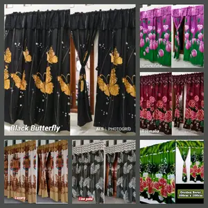 KORDEN PINTU SERUT uk 100x200 tirai tebal