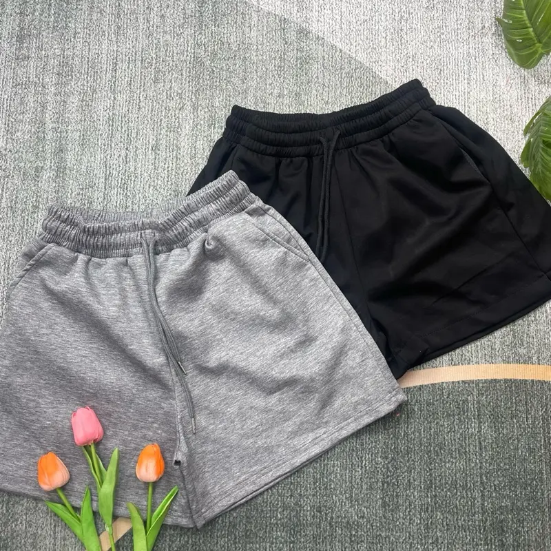 QUẦN SOOC VẢI CẠP TRUN 2 màu đen - ghi Full size S,M,L,XL mùa hè cực mát