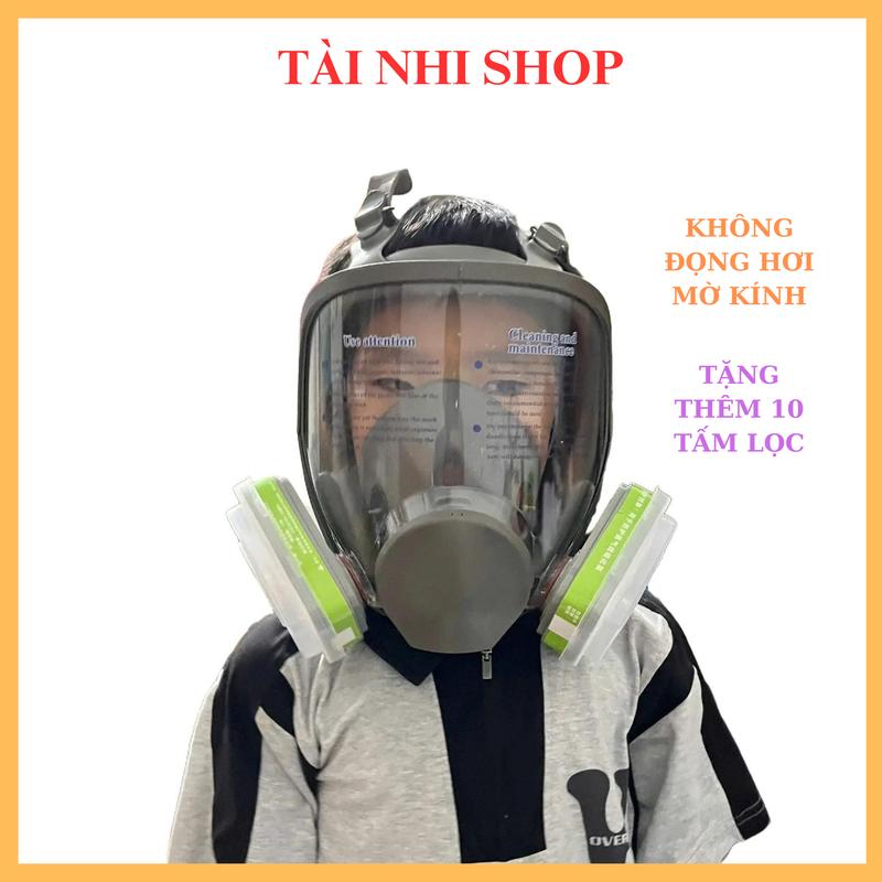 CỘNG 10 TẤM LỌC Mặt nạ xịt thuốc sâu bảo vệ toàn bộ khuôn mặt khẩu trang