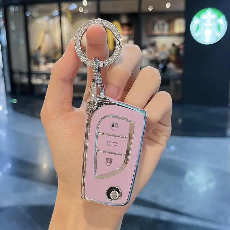 [Cover Design] Compatible with Toyota Corolla Key Case Camry Levin Avalon Highlander RAV4 CHR Transparent Shell Cover