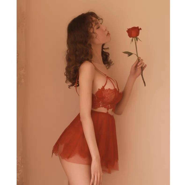 VN035 Váy Ngủ Ren Buộc Dây Quyến Rũ Nữ Voi Women 3
