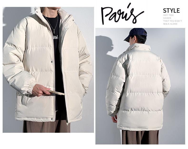 Product Introduction of 2025 Autumn and Winter New Couple's Cotton-Padded Coat Men's False Two Pieces Casual Jacket Loose Detachable Hooded plus Size Women's Bread Coat 26