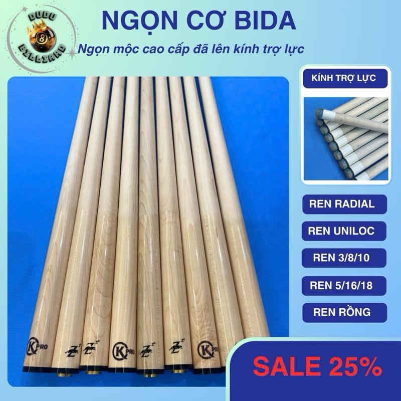 [ Đã lên tẩy kính] Lẻ Ngọn mộc Z cơ bida , đầy đủ ren 5/16/18, ren uniloc, radial, 3/8/10, ren rồng ngọn Z | Ngọn bida chơi LỖ giá rẻ HSSV