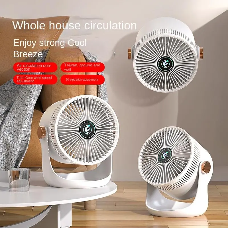 USB Rechargeable Desktop Fan, Household Circulation Fan, Desktop Air Fan for Living Room, Office, Bedroom, Student Dormitory, Outdoor Camping 2