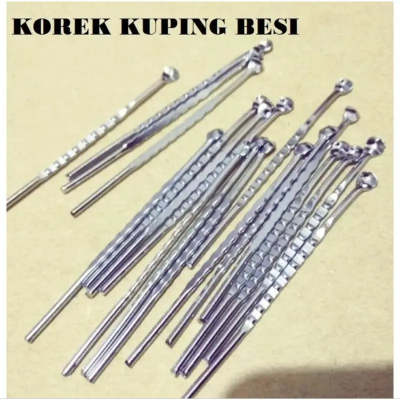 Korek kuping - pinset telinga - pembersih telinga bahan besi croom harga per 4 pcs Ear Removal Kotoran 0
